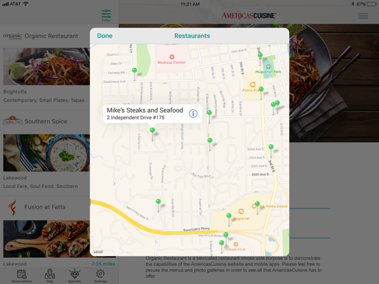 Tampa Bay Dining iPad screenshot