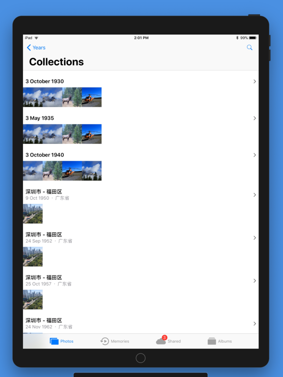Batch Photo Redate iPad screenshot