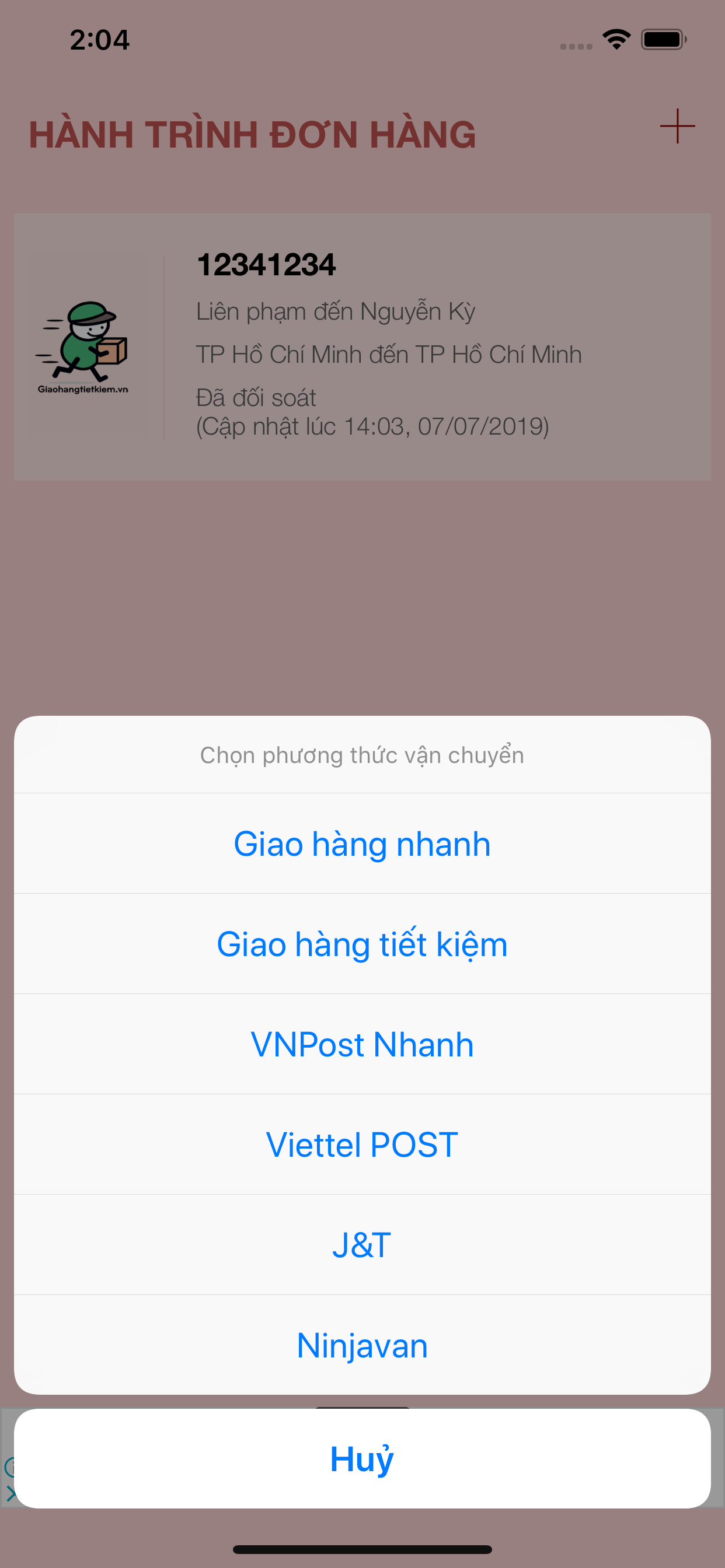 HTDH - Hành Trình Đơn Hàng