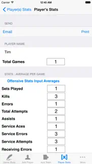 volleyball player game stats iphone screenshot 3