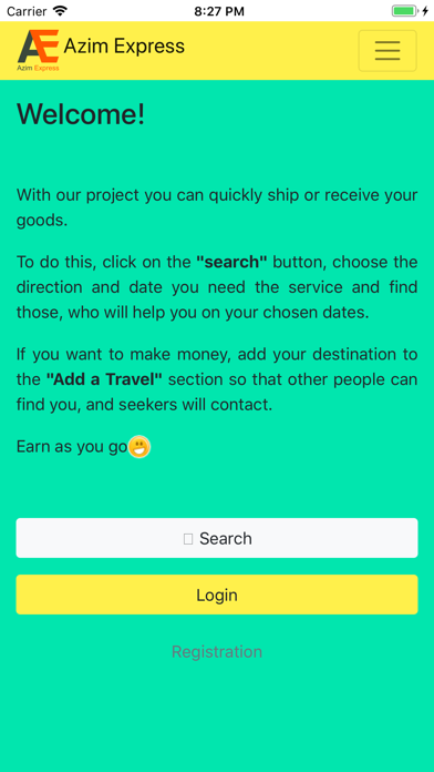Azim Express iPhone screenshot 1 - Travel app