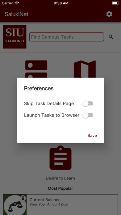 SalukiNet Screenshot