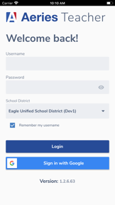 Aeries Teacher screenshot
