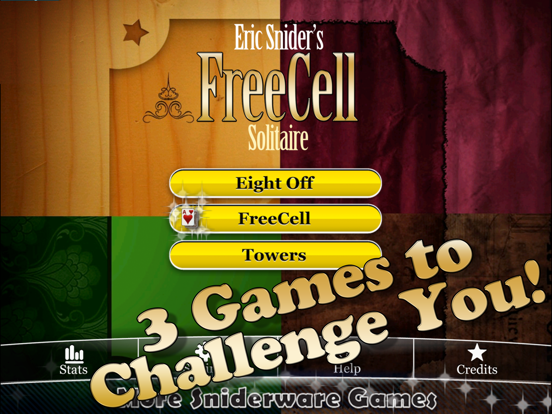 Screenshot #1 for Eric's FreeCell Solitaire HD