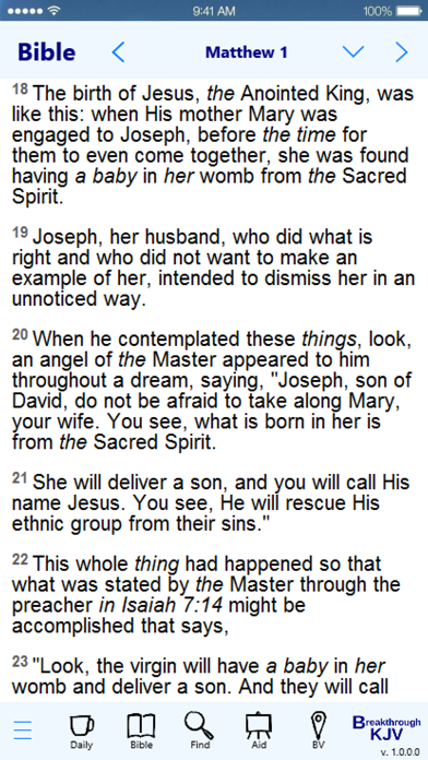 Screenshot #1 pour Bible BKJV