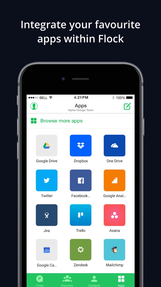 #4. Flock: Team Communication App (iOS) 由: Flock FZ-LLC