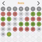 Rosta – 我的轮班工作日程