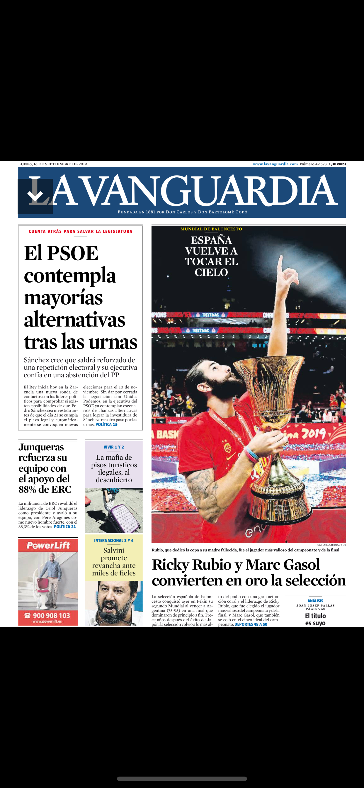 La Vanguardia edición impresa
