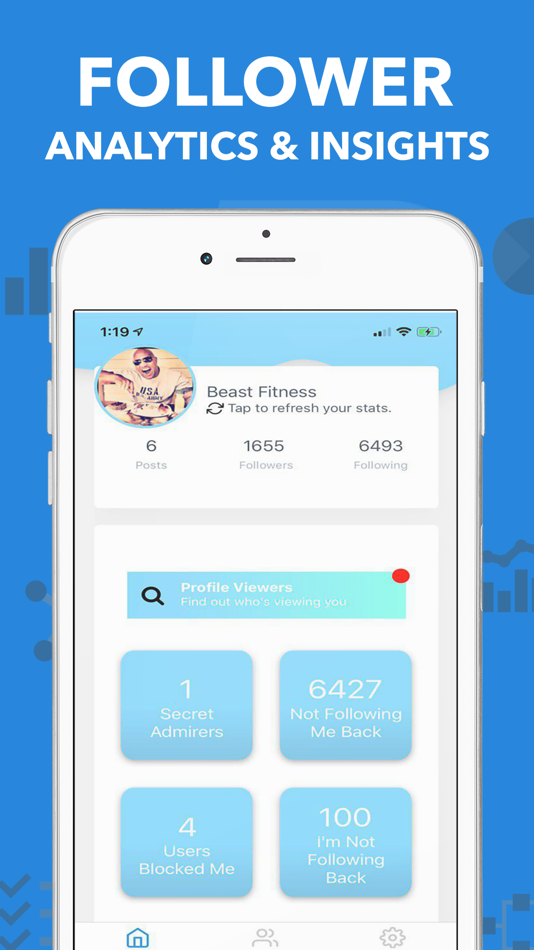 #1. Sharp - Followers Tracker (iOS) 由: ROI MEDIA GROUP