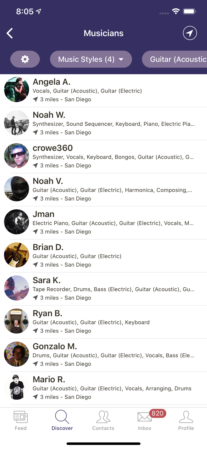 BandFriend - Find Musicians screenshot 2