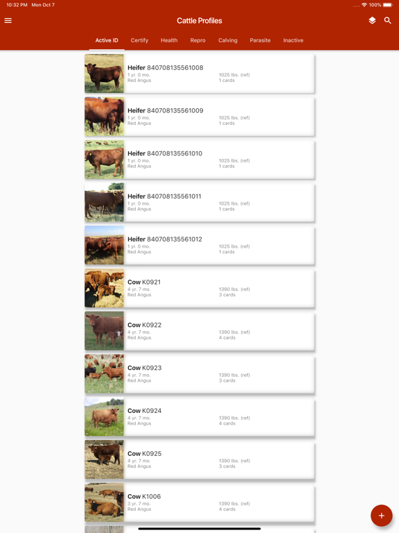 BovIQ iPad screenshot 1 - Productivity app