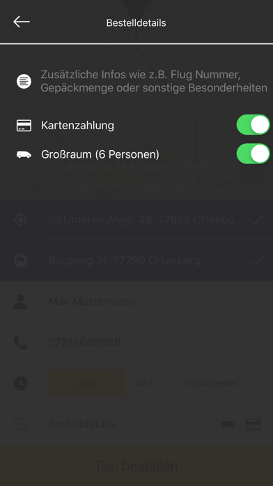 Taxi Nowak - Offenburg Screenshot