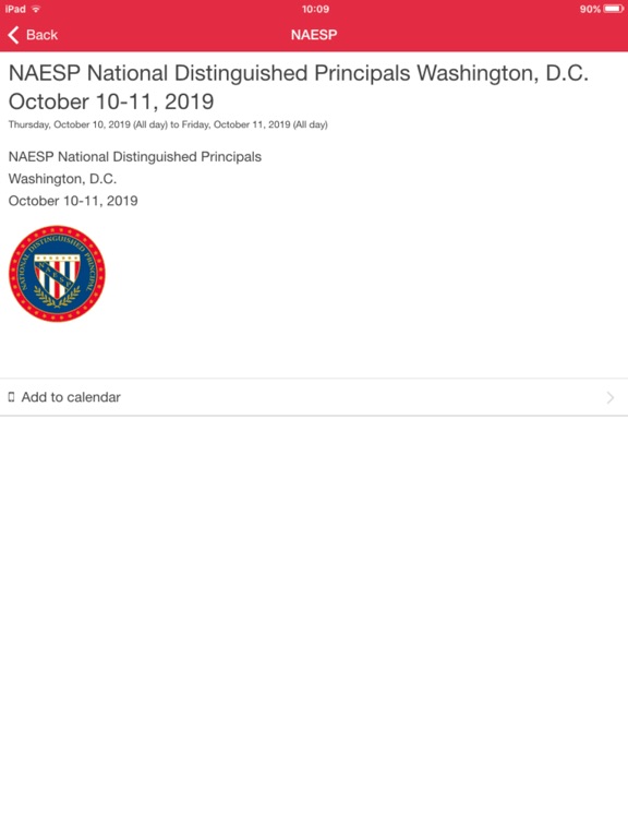 NAESP iPad screenshot