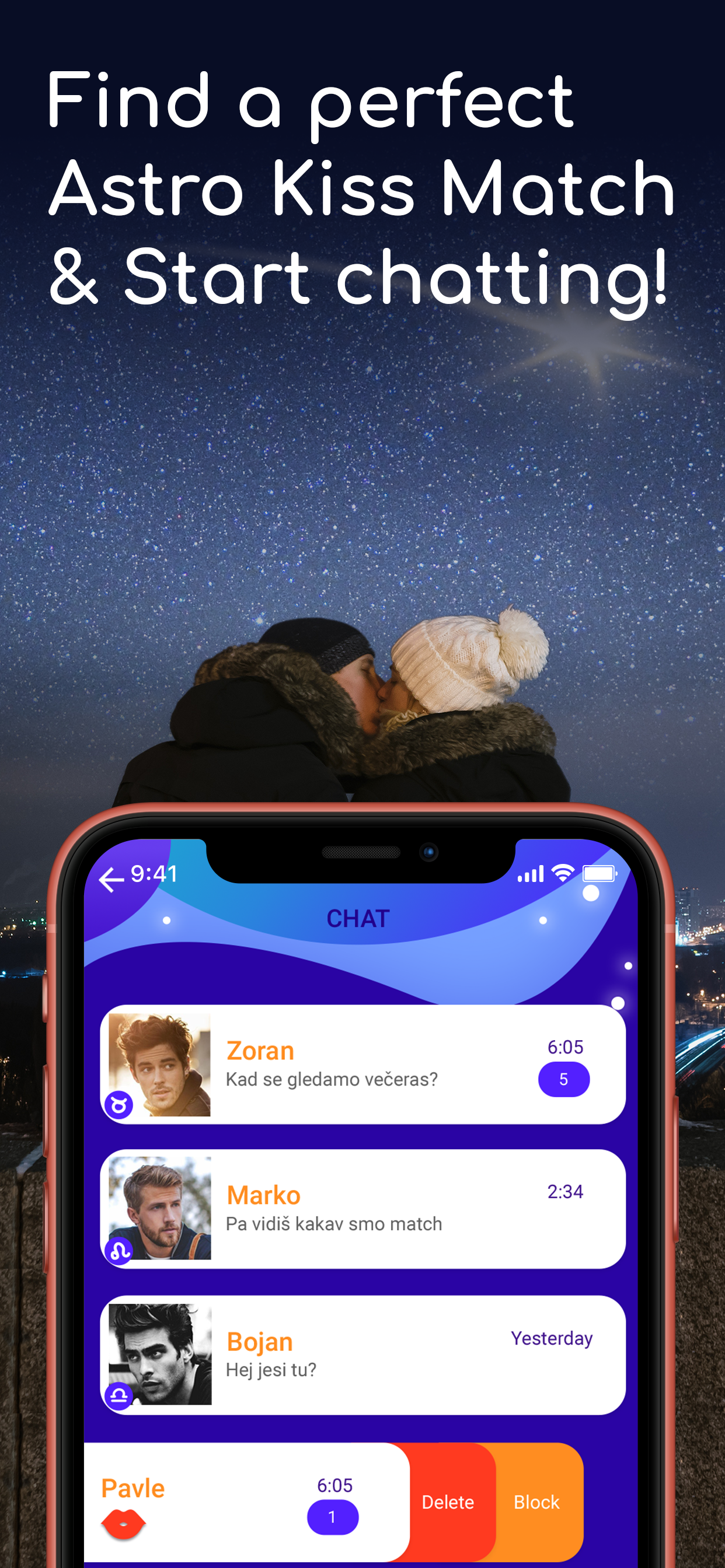 Astro Kiss Match: Astro Dating
