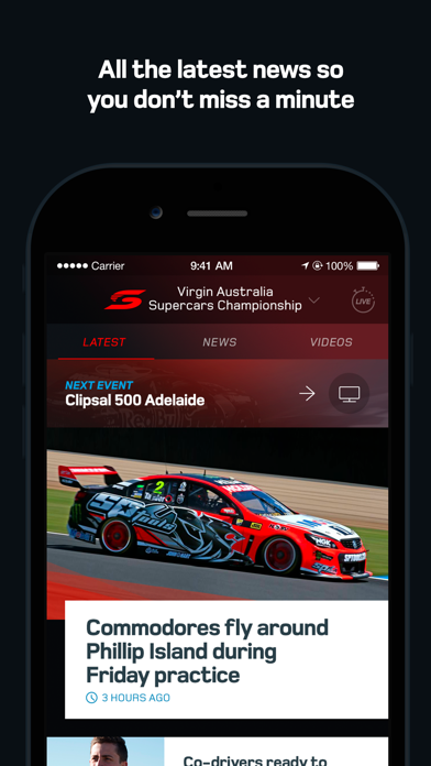 Screenshot #1 pour Supercars Official App