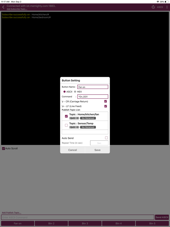 MQTT Terminal Pro iPad screenshot 5 - Developer Tools app