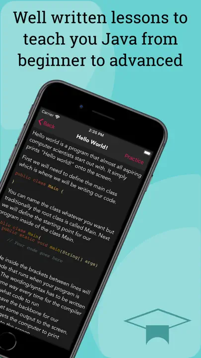 Learn Java Coding Lessons App iPhone-skjermbilde 2