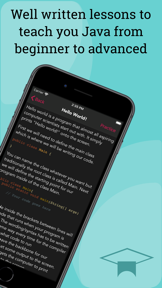 Learn Java Coding Lessons App screenshot