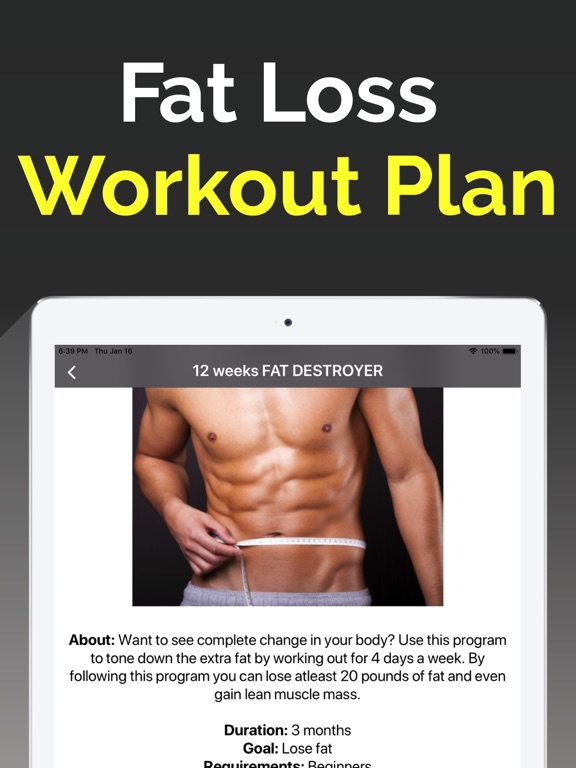 Gym Workout: Trainer & Tracker iPad screenshot 6 - Health & Fitness app
