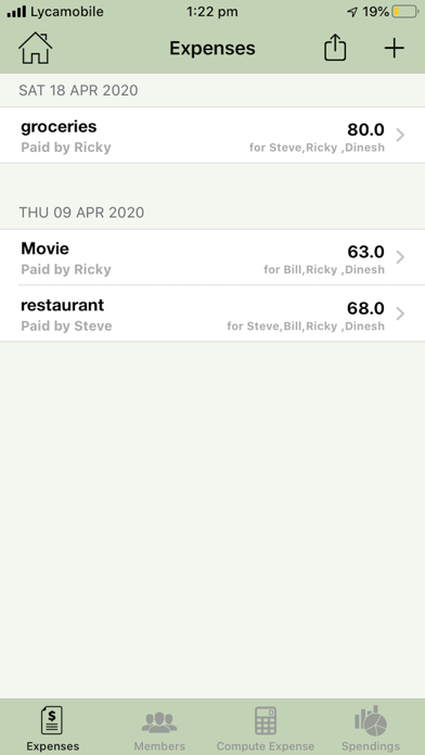 Screenshot #2 pour Expenses Split