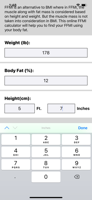 Fat Free Mass Index Calc(圖3)-速報App