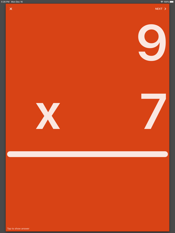 mathCards ÷ x + - iPad screenshot 5 - Education app