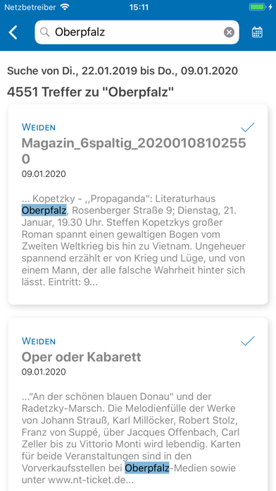 Oberpfalz Medien E-Paper Screenshot