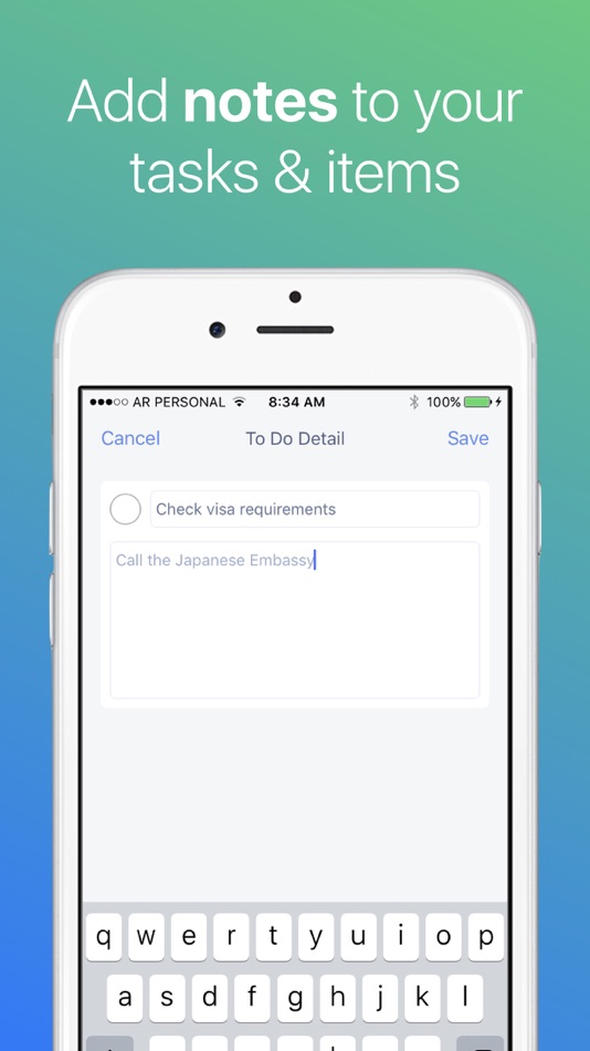 #5. Packing List Checklist (iOS) 由: Diego de Paz Sierra