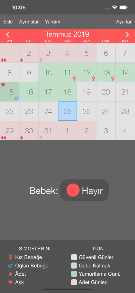 Yumurtlama ve Regl Takvimi