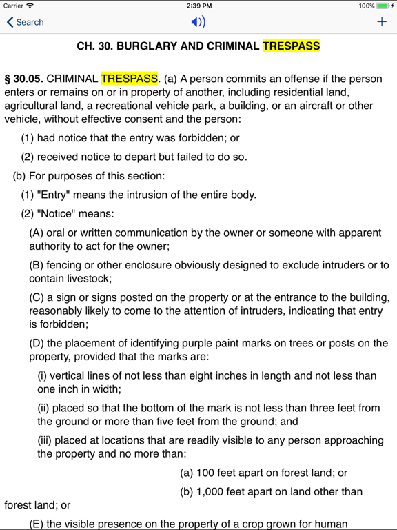 Screenshot #6 pour TX Penal Code 2024 - Texas Law