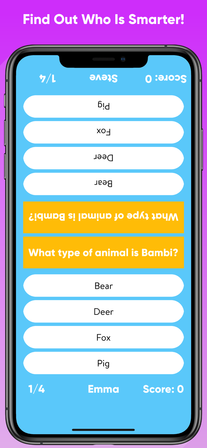 2 Player Quiz Multiplayer Game screenshot 2