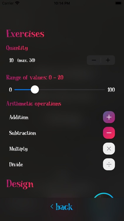 Mental arithmetic with MiCa