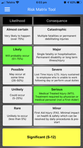 Risk Matrix Tool screenshot