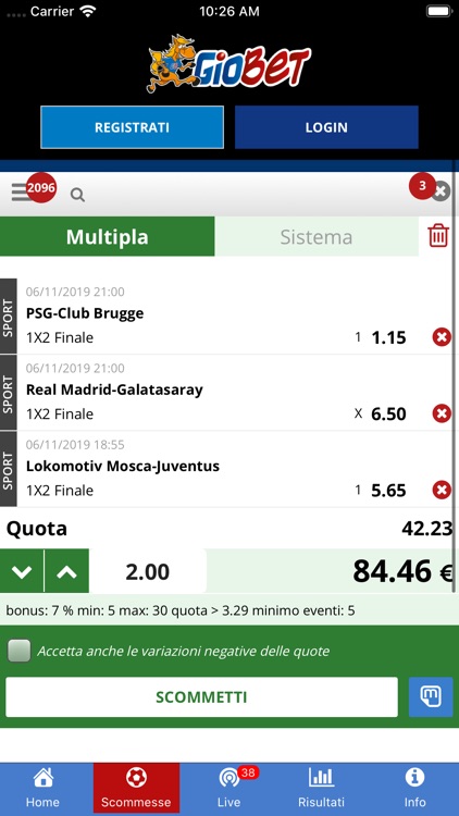 Giobet Scommesse screenshot-3