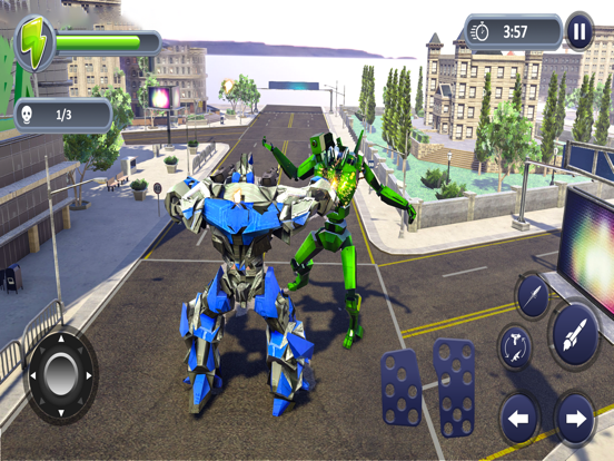 Flying Limo Car Robot War iPad screenshot