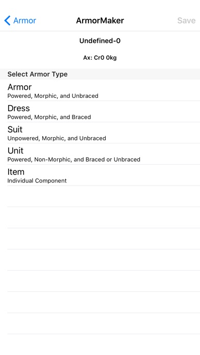 Screenshot of ArmorMaker