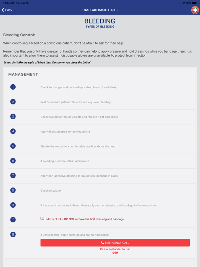 First Aid - Emergency App