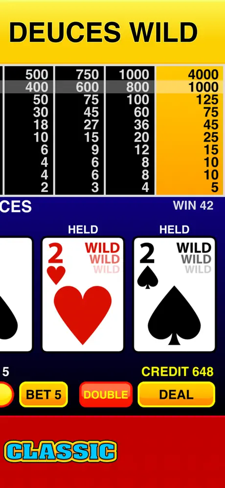 Deuces Wild Casino Video Poker