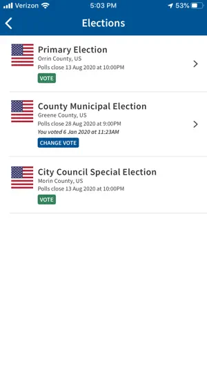 Voatz screenshot 3