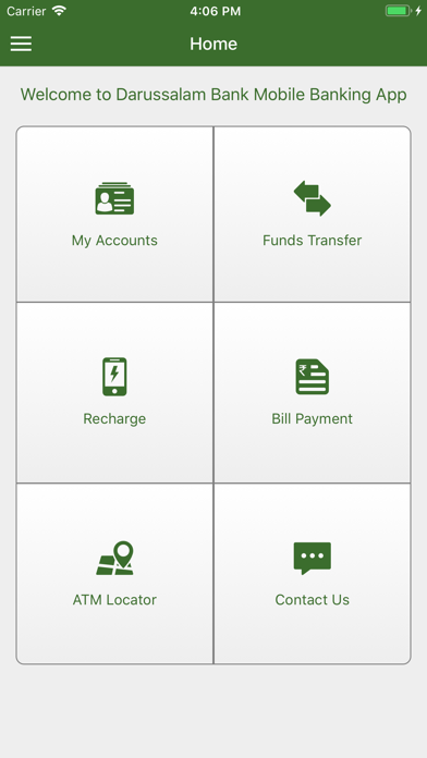 Darussalam Bank Mobile App Screenshot