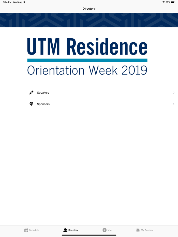 UTM Residence Orientation