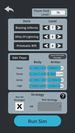 TT2 Raid Optimizer screenshot 2