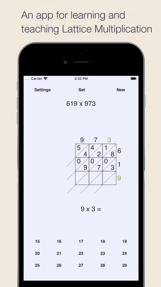 #1. Lattice Multiplication (iOS) 由: Esa Helttula