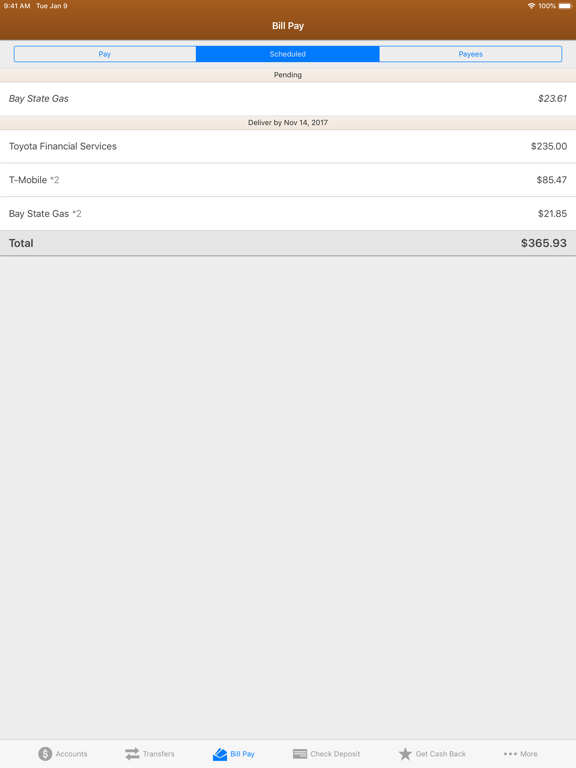 North County CU Mobile Banking iPad screenshot 6 - Finance app