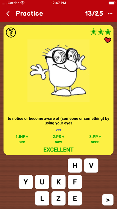 Irregular Verbs — Color Verbs Screenshot 4 - AppWisp.com Irregular Verbs — Color Verbs Screenshot 4 - AppWisp.com