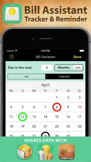 bill assistant pro iphone screenshot 1