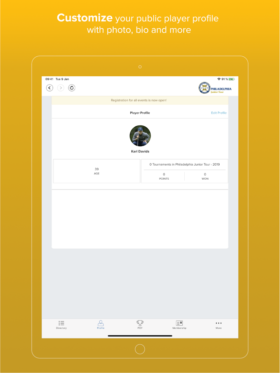 Philadelphia PGA Jr. Tour iPad screenshot 4 - Sports app