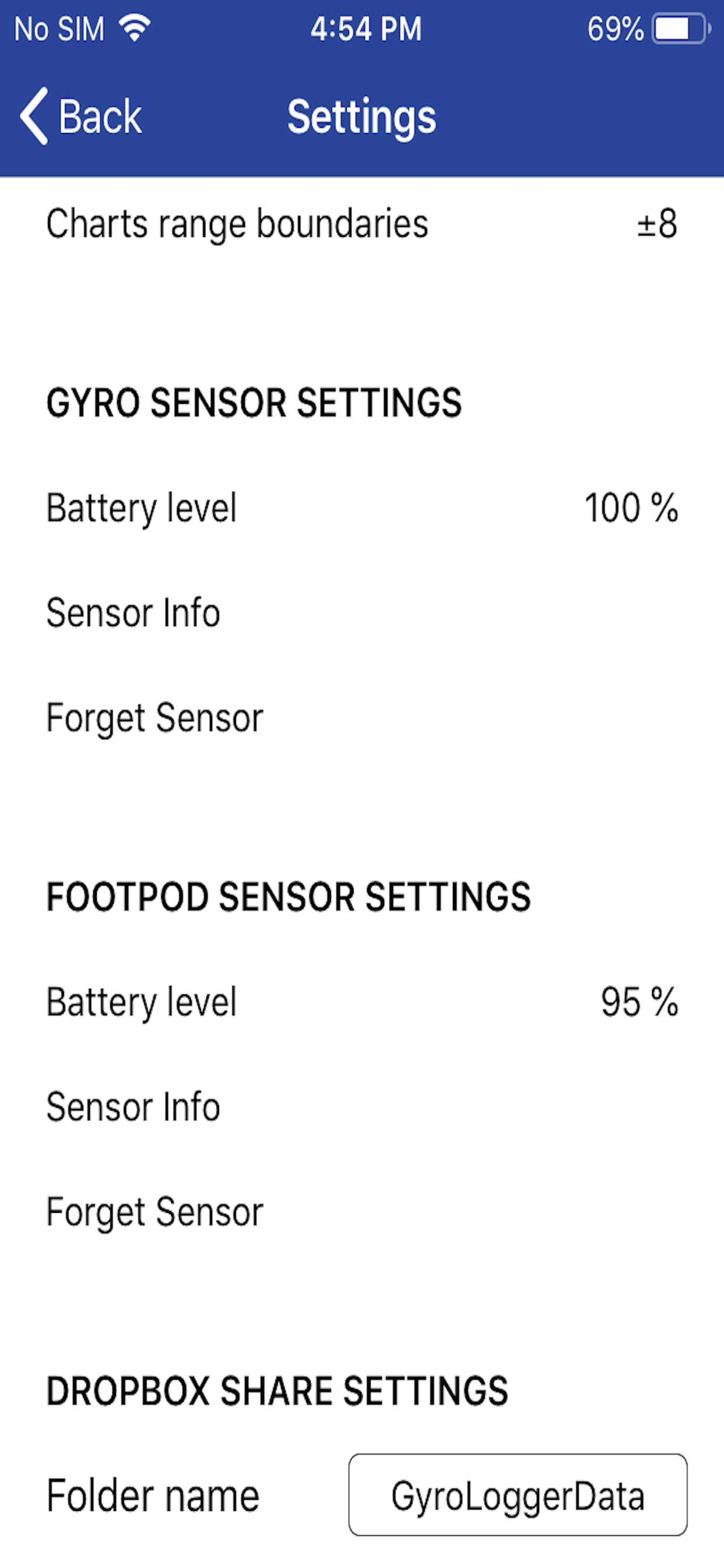 BMi Gyro Logger screenshot 2