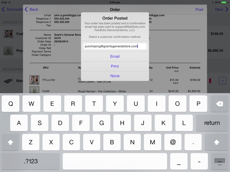 Fieldfolio Sales Ordering screenshot-4