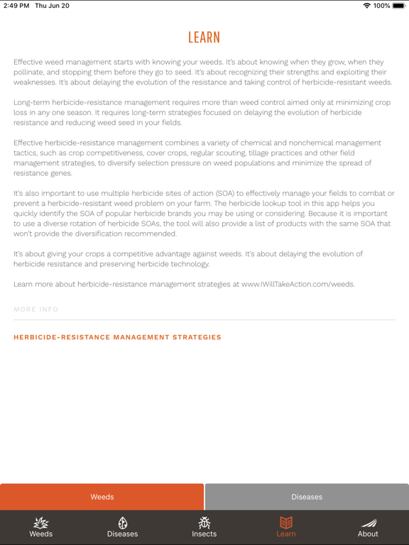 Take Action on Weeds iPad screenshot 4 - Business app